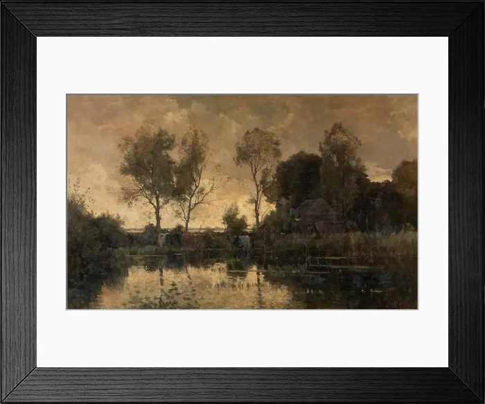 Framed Print : Evening, 1898. Creator: Theophile de Bock