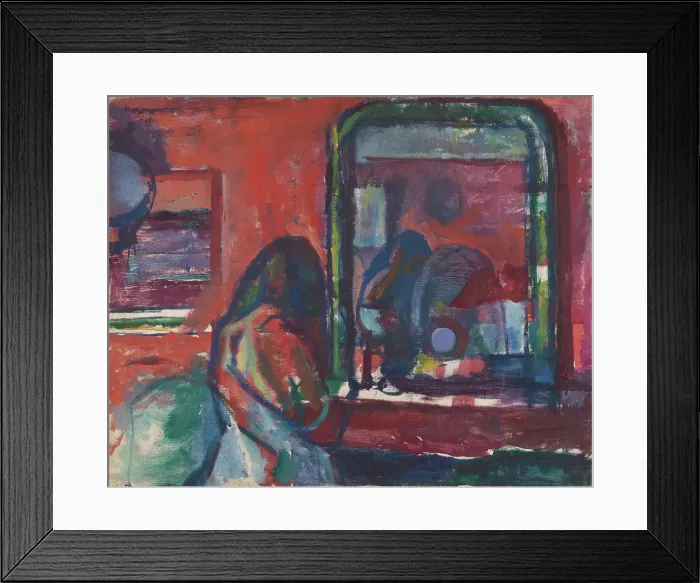 Framed Print : At the Mirror, 1914. Creator: Ludvig Karsten Framed Print : At the Mirror, 1914. Creator: Ludvig Karsten