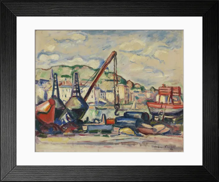 Framed Print : The Harbour in Honfleur, 1907. Creator: Othon Friesz