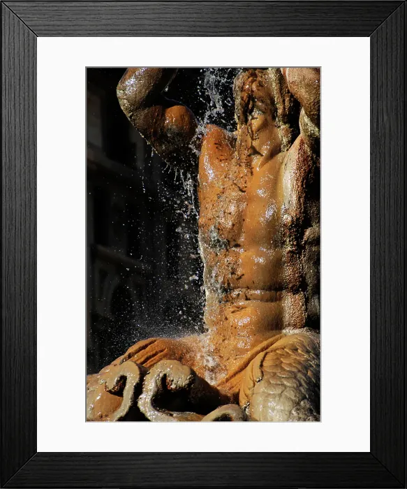Framed Print : Triton Fountain, Piazza Barberini, Rome, Italy, 2009. Creator: LTL Framed Print : Triton Fountain, Piazza Barberini, Rome, Italy, 2009. Creator: LTL