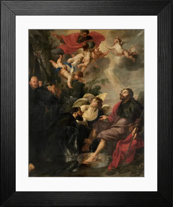 Framed Print : Saint Augustine Washes the Feet of Christ, 1636. Creator: Theodoor Rombouts Framed Print : Saint Augustine Washes the Feet of Christ, 1636. Creator: Theodoor Rombouts