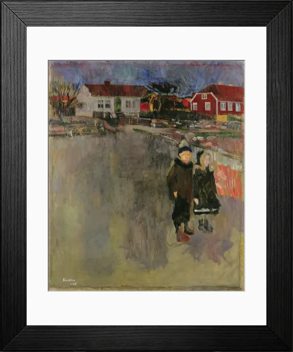 Framed Print : Spring Evening at Ula, 1905. Creator: Ludvig Karsten Framed Print : Spring Evening at Ula, 1905. Creator: Ludvig Karsten