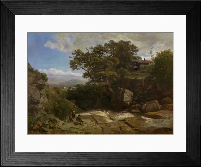 Framed Print : Landscape in the Dauphine, 1854. Creator: Theodore Fourmois Framed Print : Landscape in the Dauphine, 1854. Creator: Theodore Fourmois