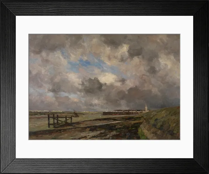 Framed Print : Showery Weather in Nieuwpoort, 1901. Creator: Victor Olivier Gilsoul Framed Print : Showery Weather in Nieuwpoort, 1901. Creator: Victor Olivier Gilsoul