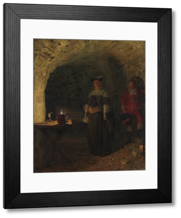 Framed Print : Leonora Christina is led by Captain Ahlefeldt into Blatarn, 1893. Creator: Kristian Zahrtmann Framed Print : Leonora Christina is led by Captain Ahlefeldt into Blatarn, 1893. Creator: Kristian Zahrtmann