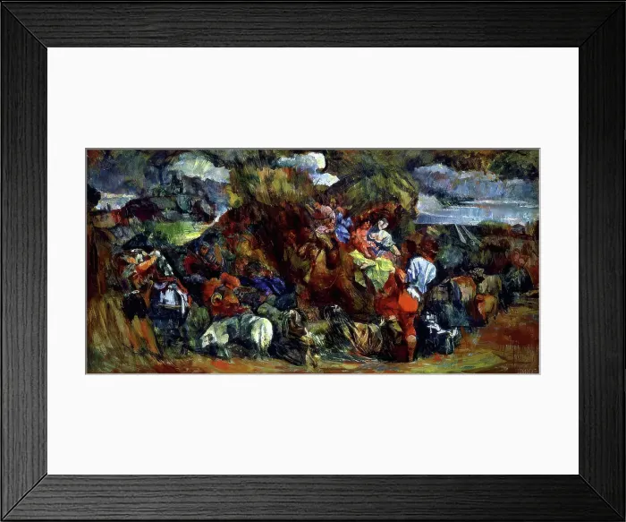 Framed Print : The Flight into Egypt, probably 1922. Creator: Ludvig Karsten Framed Print : The Flight into Egypt, probably 1922. Creator: Ludvig Karsten