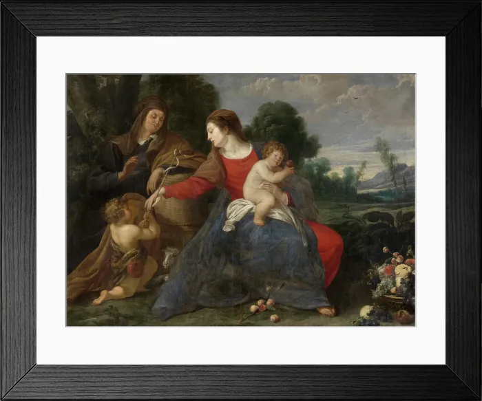 Framed Print : Madonna with the Infant Saint John the Baptist and Elisabeth. Creator: Theodoor Rombouts Framed Print : Madonna with the Infant Saint John the Baptist and Elisabeth. Creator: Theodoor Rombouts