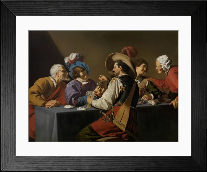 Framed Print : The Card Players. Creator: Theodoor Rombouts Framed Print : The Card Players. Creator: Theodoor Rombouts