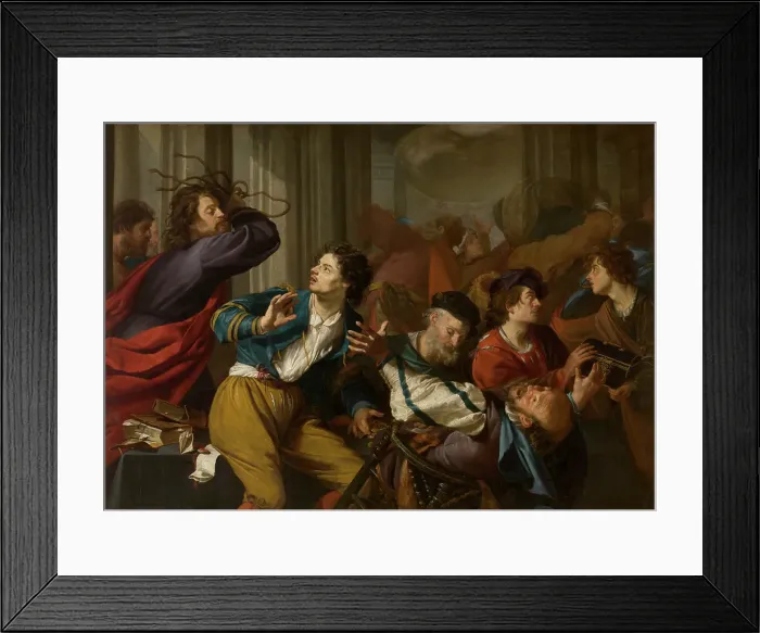 Framed Print : Christ Driving the Money-changers from the Temple. Creator: Theodoor Rombouts Framed Print : Christ Driving the Money-changers from the Temple. Creator: Theodoor Rombouts