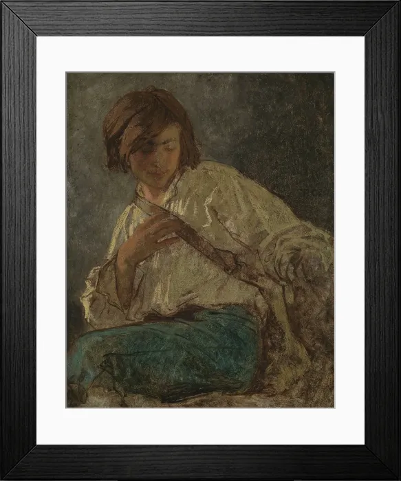 Framed Print : Portrait Study of the Painter Anselm Feuerbach, c1853. Creator: Thomas Couture Framed Print : Portrait Study of the Painter Anselm Feuerbach, c1853. Creator: Thomas Couture