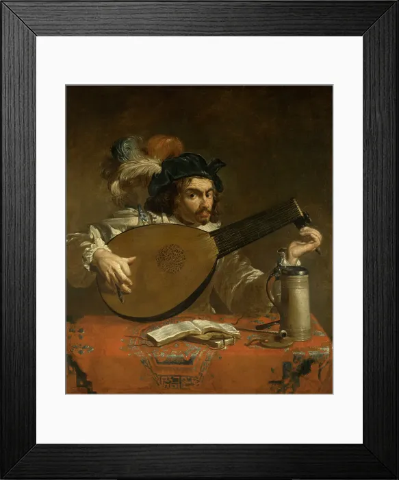 Framed Print : The Lute-Player. Creator: Theodoor Rombouts Framed Print : The Lute-Player. Creator: Theodoor Rombouts
