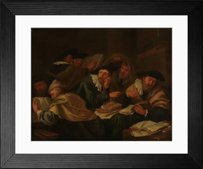 Framed Print : Malediction Being Read in the Synagogue, probably end of 1670s. Creator: Jacob Toorenvliet Framed Print : Malediction Being Read in the Synagogue, probably end of 1670s. Creator: Jacob Toorenvliet