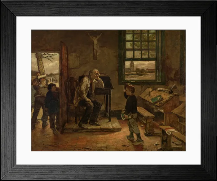 Framed Print : School, 1875. Creator: Willem Linnig I Framed Print : School, 1875. Creator: Willem Linnig I