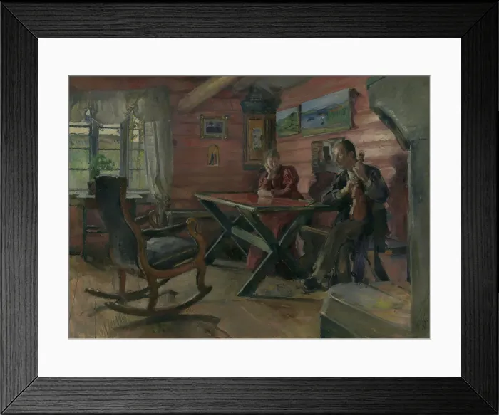 Framed Print : The Old Cottage at Kolbotn, Hulda and Arne Garborg's Home, 1896. Creator: Harriet Backer Framed Print : The Old Cottage at Kolbotn, Hulda and Arne Garborg's Home, 1896. Creator: Harriet Backer