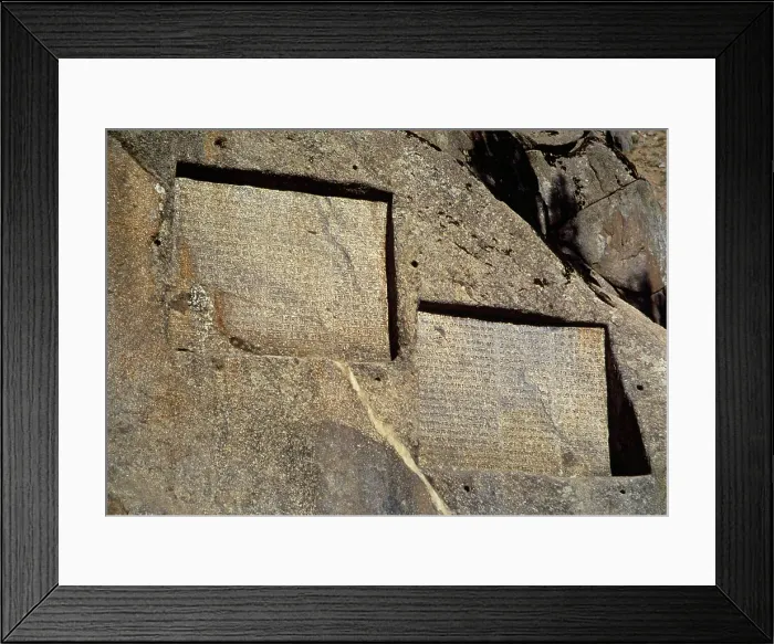 Framed Print : Achaemenid inscriptions by Darius I and Xerxes I, Ganjnameh, Hamedan, Iran, 4th century BC (1994). Creator: LTL Framed Print : Achaemenid inscriptions by Darius I and Xerxes I, Ganjnameh, Hamedan, Iran, 4th century BC (1994). Creator: LTL