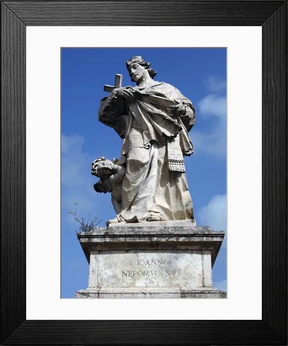 Framed Print : Statue of John of Nepomuk (1345-1393), Saint of Bohemia, Ponte Milvio, Rome, Italy, 2009. Creator: LTL Framed Print : Statue of John of Nepomuk (1345-1393), Saint of Bohemia, Ponte Milvio, Rome, Italy, 2009. Creator: LTL