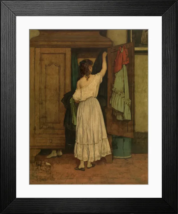 Framed Print : Wardrobe, 1875. Creator: Willem Linnig I Framed Print : Wardrobe, 1875. Creator: Willem Linnig I