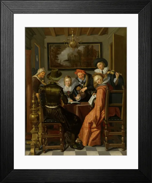 Framed Print : Party Making Music, 1660. Creator: Willem Pietersz. Buytewech Framed Print : Party Making Music, 1660. Creator: Willem Pietersz. Buytewech