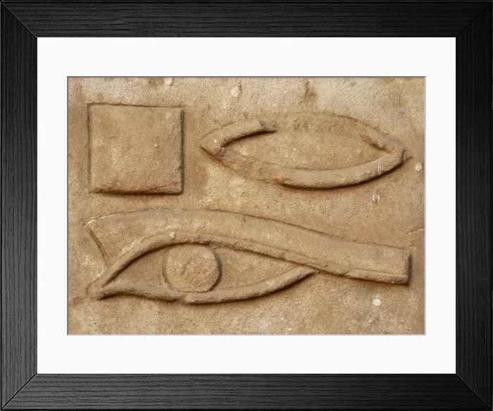 Framed Print : Hieroglyphic signs, Temple of Edfu, Egypt, Ptolemaic period, 237-57 BC (2003). Creator: LTL