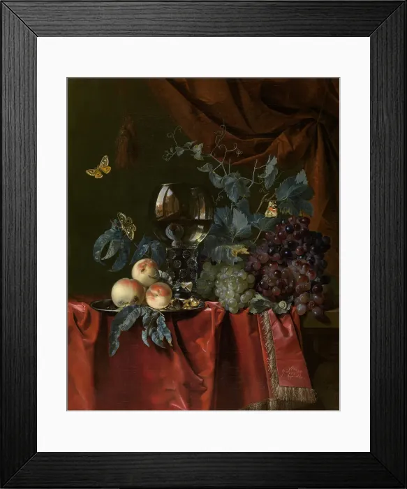 Framed Print : Fruit and a Glass of Wine, 1659. Creator: Willem van Aelst Framed Print : Fruit and a Glass of Wine, 1659. Creator: Willem van Aelst