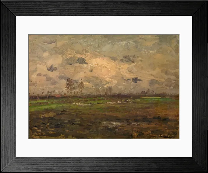 Framed Print : The Heathland, c1870-1907. Creator: Theodoor Verstraete Framed Print : The Heathland, c1870-1907. Creator: Theodoor Verstraete