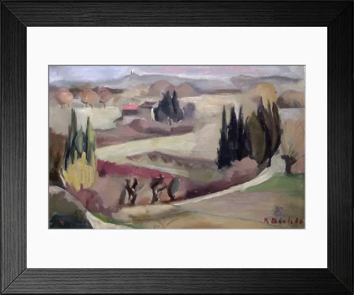 Framed Print : Provence in February, 1930. Creator: Rigmor Bech