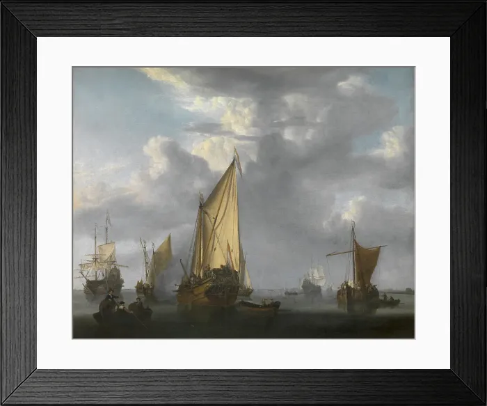 Framed Print : The Canon Shot, c1660-1700. Creator: Willem van de Velde the Younger Framed Print : The Canon Shot, c1660-1700. Creator: Willem van de Velde the Younger