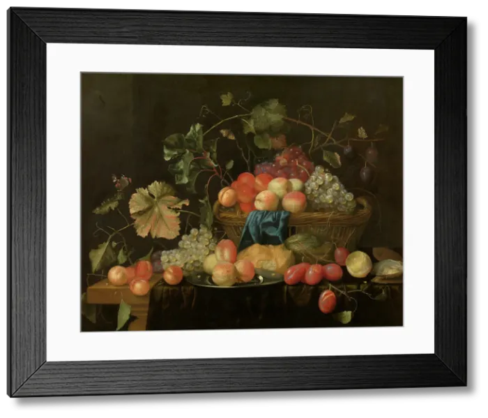 Framed Print : Fruit, 1659. Creator: Theodor Aenvanck Framed Print : Fruit, 1659. Creator: Theodor Aenvanck