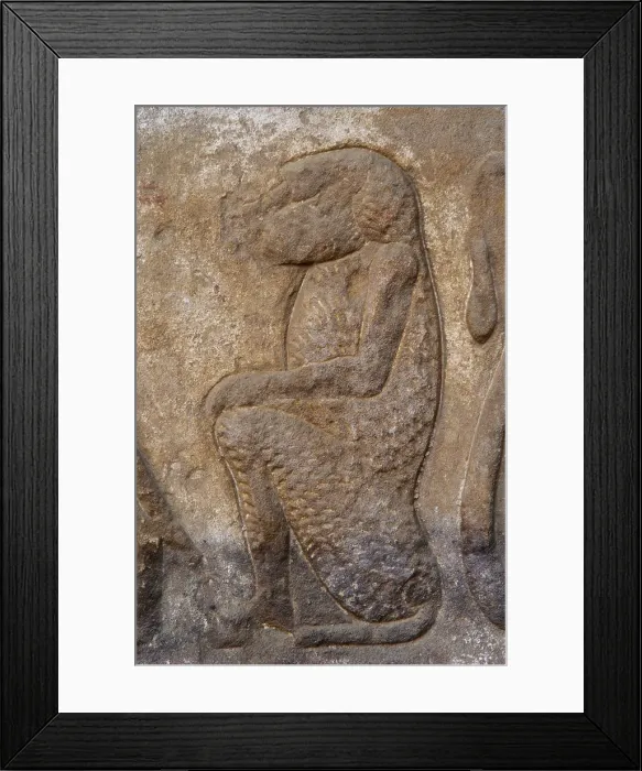 Framed Print : Relief depicting a monkey, Temple of Edfu, Egypt, Ptolemaic period, 237-57 BC (2003). Creator: LTL Framed Print : Relief depicting a monkey, Temple of Edfu, Egypt, Ptolemaic period, 237-57 BC (2003). Creator: LTL