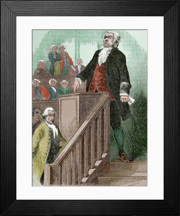 Framed Print : Honore Gabriel Riquetti (1749-1791), Comte de Mirabeau, in the tribune, 1851. Creator: Unknown Framed Print : Honore Gabriel Riquetti (1749-1791), Comte de Mirabeau, in the tribune, 1851. Creator: Unknown