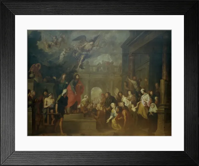 Framed Print : Christ Healing the Sick People Lying near the Pool of Bethesda, 1675. Creator: Theodor Boeyermans Framed Print : Christ Healing the Sick People Lying near the Pool of Bethesda, 1675. Creator: Theodor Boeyermans