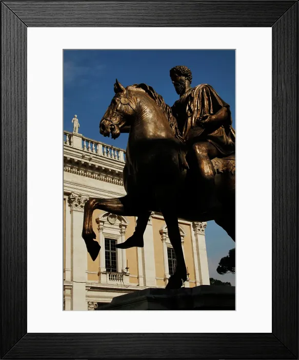 Framed Print : Equestrian statue of Marcus Aurelius (121-180), Roman emperor, Campidoglio Square, Rome, Italy, 2009 Creator: LTL Framed Print : Equestrian statue of Marcus Aurelius (121-180), Roman emperor, Campidoglio Square, Rome, Italy, 2009 Creator: LTL
