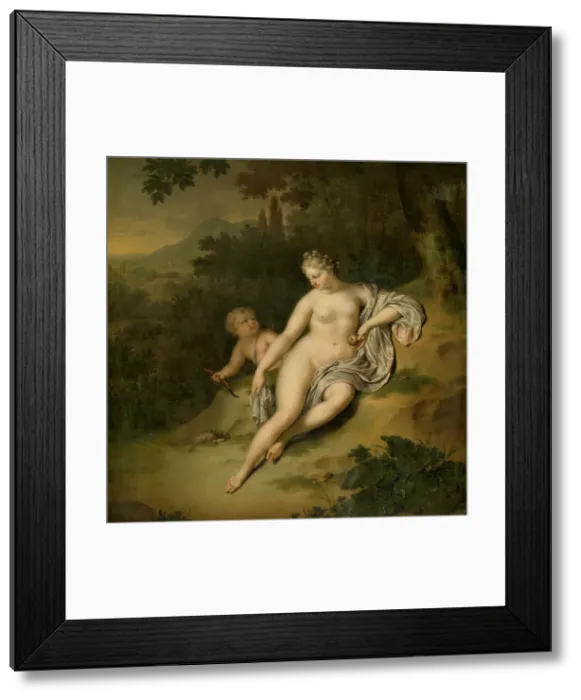 Framed Print : Venus with Cupido. Creator: Willem van Mieris Framed Print : Venus with Cupido. Creator: Willem van Mieris