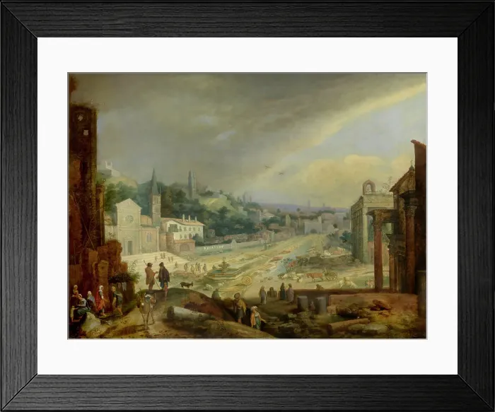 Framed Print : A View on the Campo Vaccino in Rome, 1611. Creator: Willem van Nieulandt Framed Print : A View on the Campo Vaccino in Rome, 1611. Creator: Willem van Nieulandt