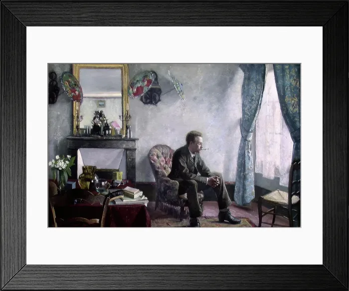 Framed Print : Interior in Paris, 1884. Creator: Gustav Wentzel Framed Print : Interior in Paris, 1884. Creator: Gustav Wentzel