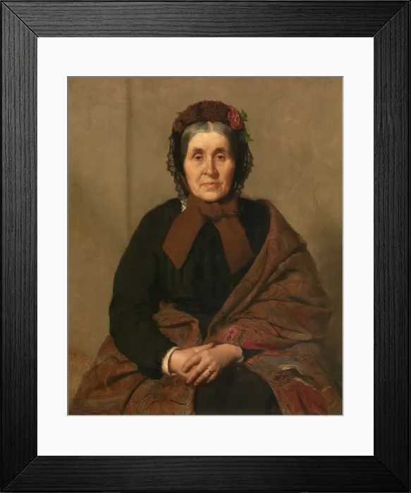 Framed Print : The Artist's Mother, 1871. Creator: Xavier Mellery Framed Print : The Artist's Mother, 1871. Creator: Xavier Mellery