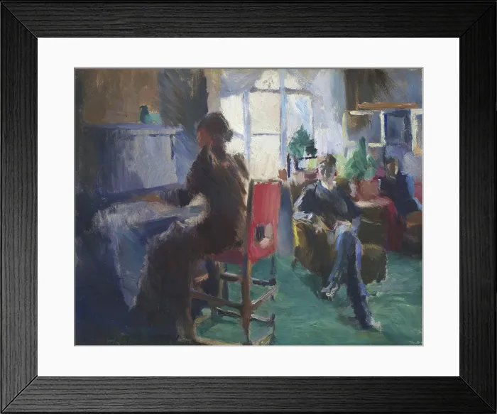 Framed Print : At the Piano, 1894. Creator: Harriet Backer Framed Print : At the Piano, 1894. Creator: Harriet Backer