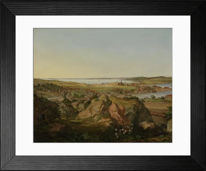 Framed Print : View of Moss, 1699. Creator: Jacob Koninck the Younger Framed Print : View of Moss, 1699. Creator: Jacob Koninck the Younger