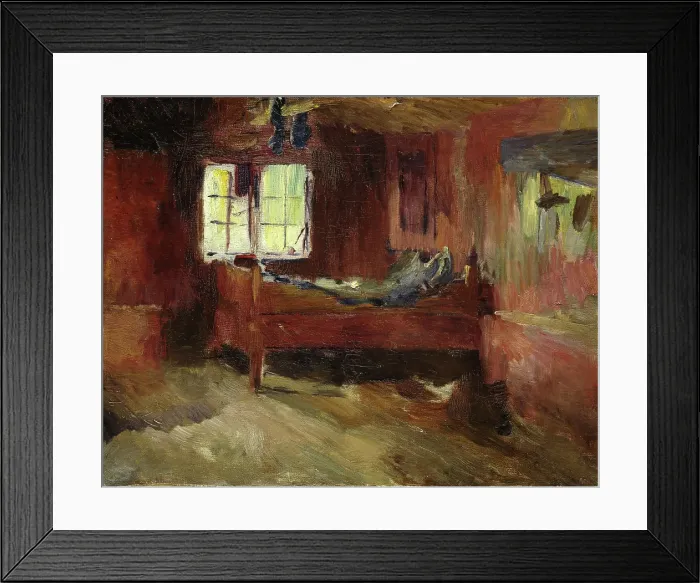 Framed Print : Farm Interior, Stralsjohaugen, 1893. Creator: Harriet Backer Framed Print : Farm Interior, Stralsjohaugen, 1893. Creator: Harriet Backer
