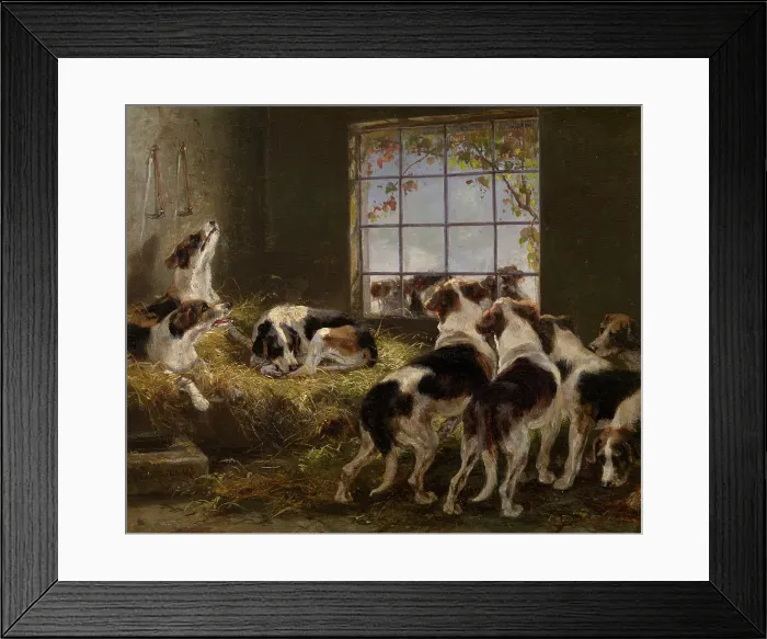 Framed Print : A Pack of Hounds, 1871. Creator: V Witte Framed Print : A Pack of Hounds, 1871. Creator: V Witte