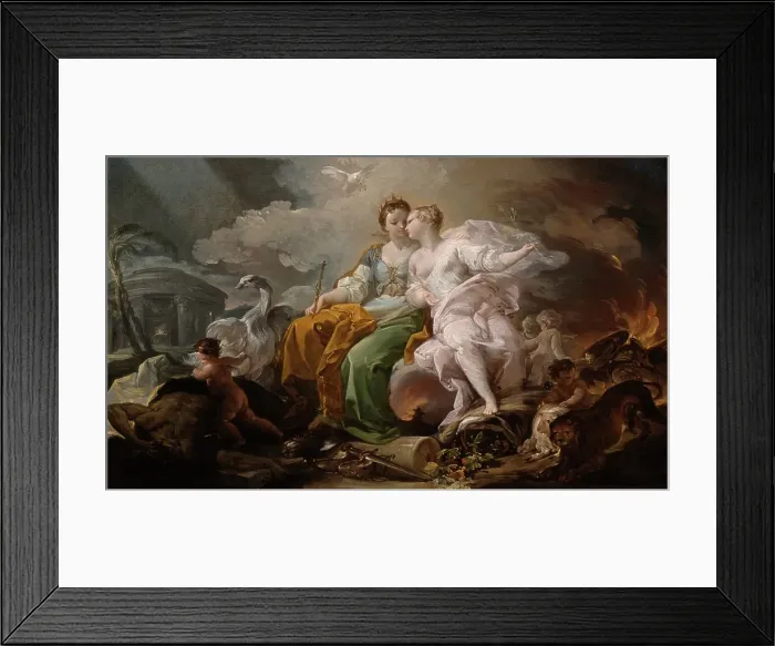Framed Print : Allegory of Peace and Justice, 1753-1754. Creator: Corrado Giaquinto Framed Print : Allegory of Peace and Justice, 1753-1754. Creator: Corrado Giaquinto