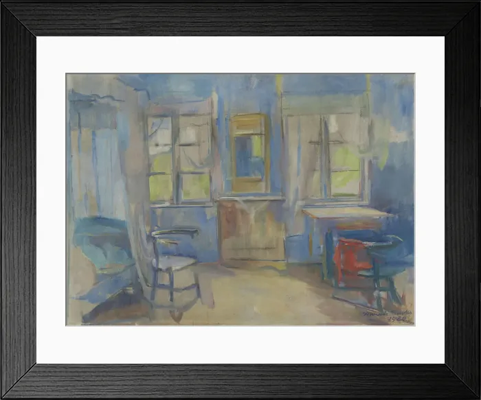 Framed Print : Bedroom, Einabu in Folldal, 1920. Creator: Harriet Backer Framed Print : Bedroom, Einabu in Folldal, 1920. Creator: Harriet Backer