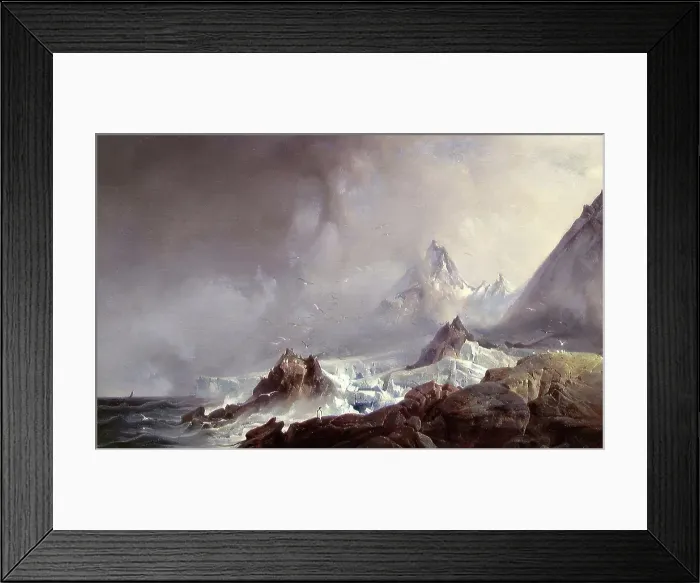 Framed Print : View from Norskoyene on Spitsbergen, 1879. Creator: Franz Wilhelm Schiertz Framed Print : View from Norskoyene on Spitsbergen, 1879. Creator: Franz Wilhelm Schiertz