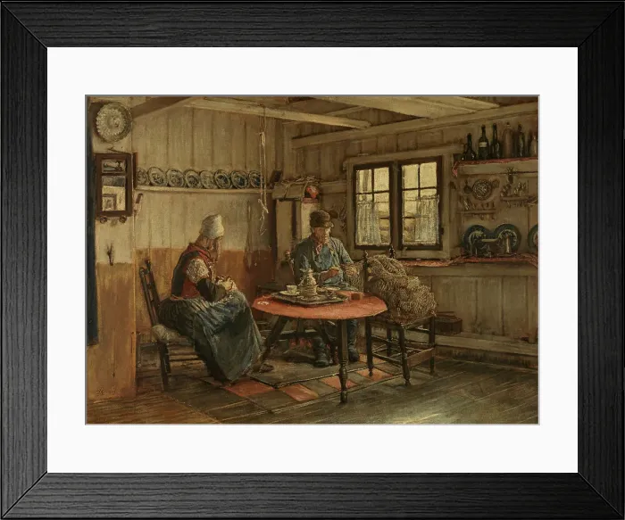 Framed Print : Interior in Marken, 1878. Creator: Xavier Mellery Framed Print : Interior in Marken, 1878. Creator: Xavier Mellery