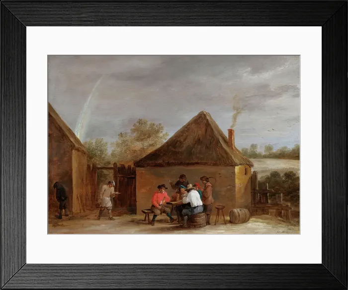Framed Print : Village Scene, about 1640. Creator: David Teniers II Framed Print : Village Scene, about 1640. Creator: David Teniers II