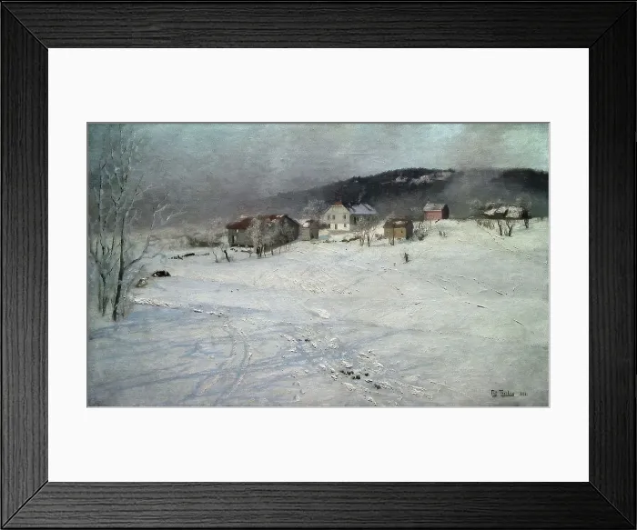 Framed Print : Winter, 1886. Creator: Frits Thaulow Framed Print : Winter, 1886. Creator: Frits Thaulow