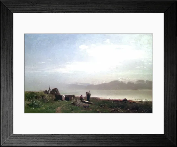 Framed Print : A Rest in the Heat of Summer, 1871. Creator: Georg Anton Rasmussen Framed Print : A Rest in the Heat of Summer, 1871. Creator: Georg Anton Rasmussen