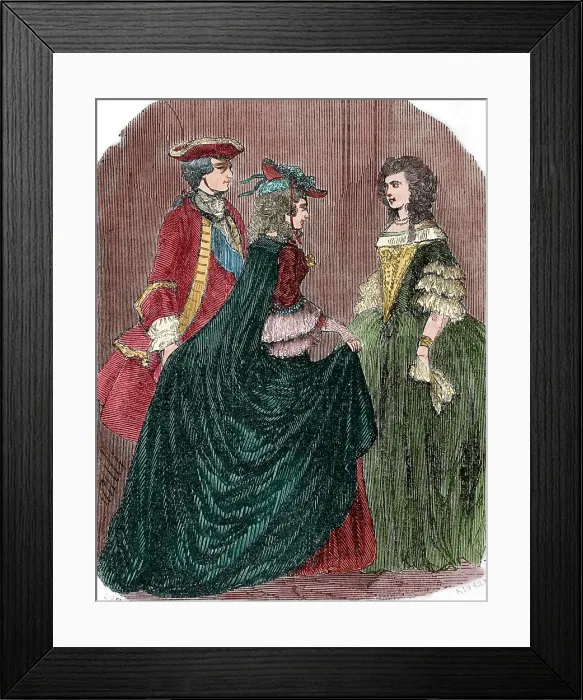 Framed Print : King Louis XV of France (1710-1774) and his mistress Marie-Anne of Mailly-Nesle(1717-1744)... 1851. Creator: Unknown Framed Print : King Louis XV of France (1710-1774) and his mistress Marie-Anne of Mailly-Nesle(1717-1744)... 1851. Creator: Unknown
