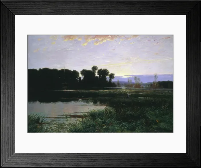 Framed Print : Evening atmosphere, Started 1880, finished 1883. Creator: Johannes Martin Grimelund Framed Print : Evening atmosphere, Started 1880, finished 1883. Creator: Johannes Martin Grimelund