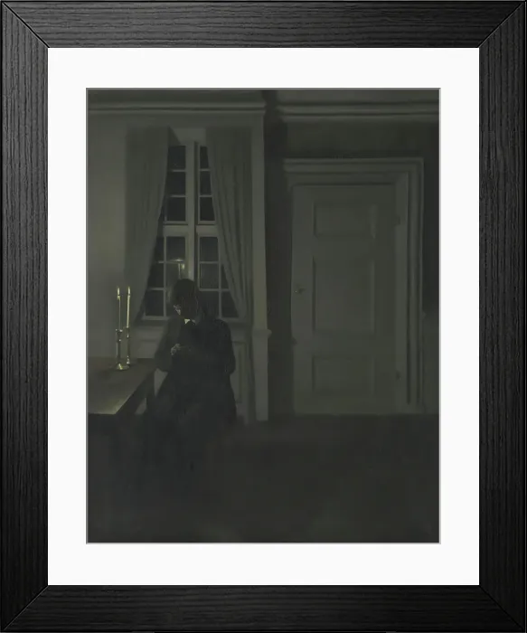 Framed Print : The Coin Collector, 1904. Creator: Vilhelm Hammershoi Framed Print : The Coin Collector, 1904. Creator: Vilhelm Hammershoi